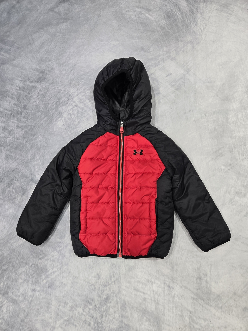 Under Armour Kids' Hooded Puffer Jacket - Red/Black